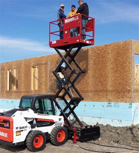 hi lift skid steer|skid steer scissor lift attachment.